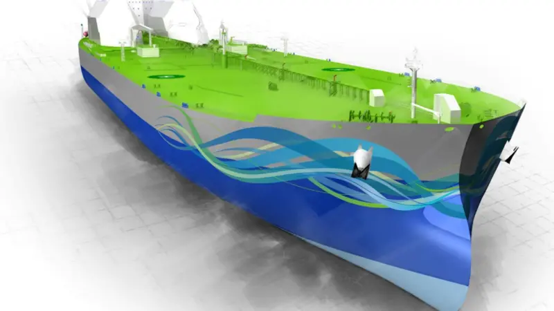Artist’s impression of DNV’s Triality VLCC concept