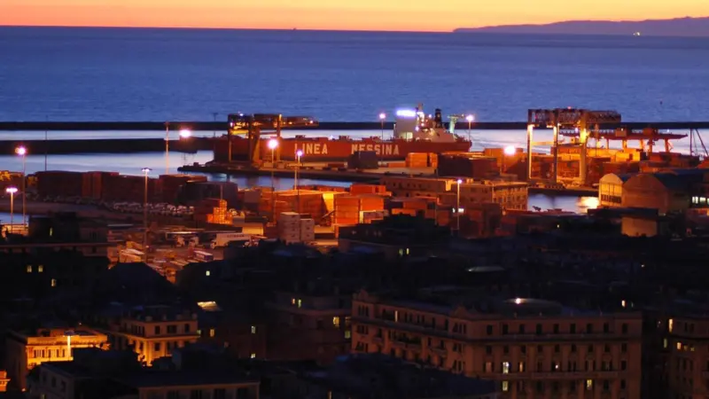 Genoa's sunset glow may be augmented by a box containing Cobalt-60. Photo: F Salvetti