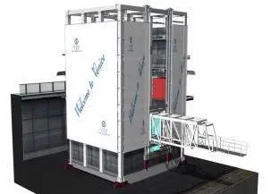the new Multipurpose Boarding Tower at the Venice Passenger Port