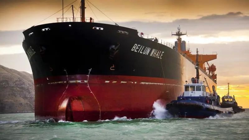 Lyttelton welcomes the first post-earthquake coal vessel into the port