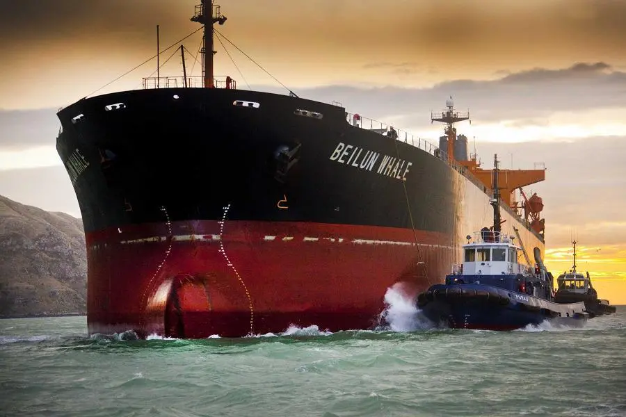 Lyttelton welcomes the first post-earthquake coal vessel into the port