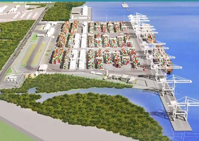 The container terminal is being built by Brasil Terminal Portuário (BTP), a joint venture involving Terminal Investment Limited and APM Terminals