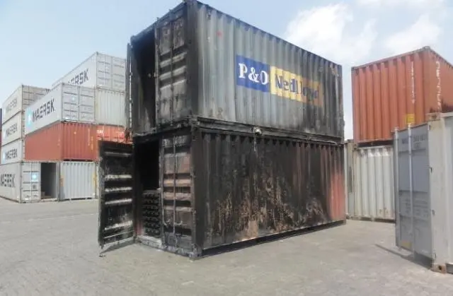 The fire destroyed 5% of the containers in the affected area