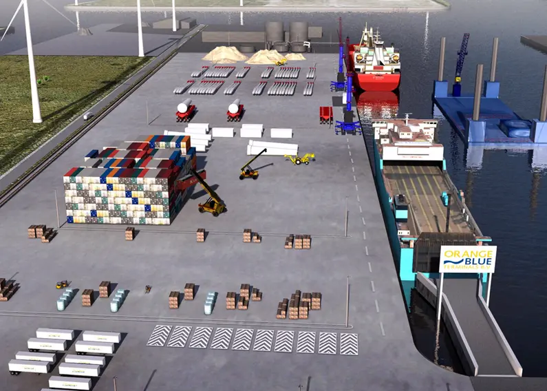 Orange Blue Terminal in Eemshaven