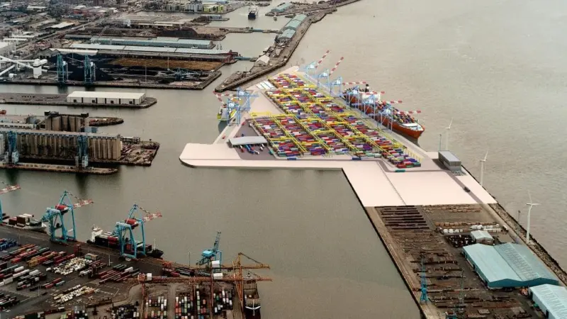 The proposed Post-Panamax River Terminal at the heart of the Master Plan strategy