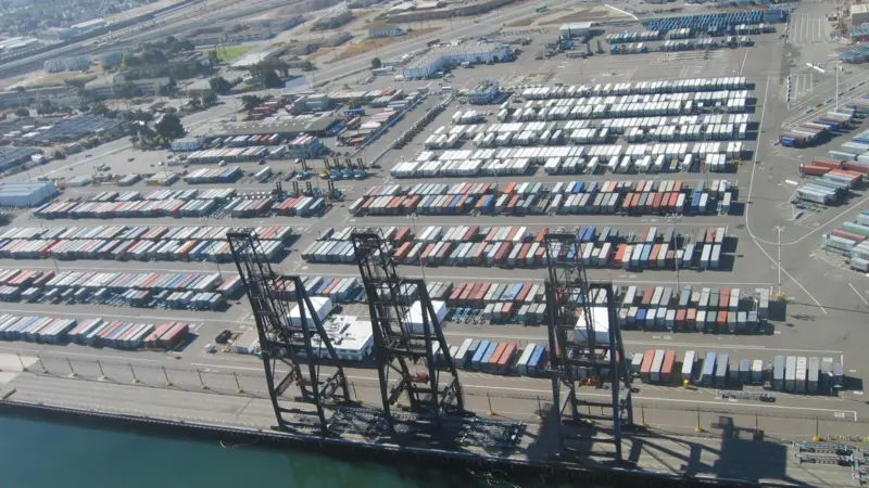 The Port of Oakland is being targeted by a protest march today