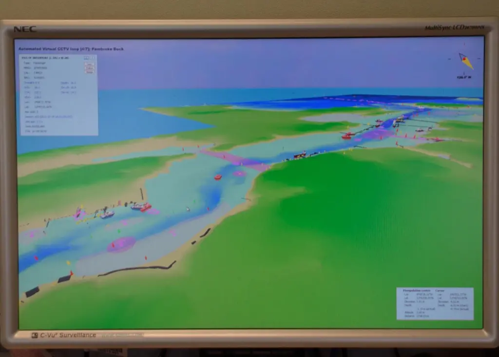 The C-Vu technology displays radar and AIS data in a 3D format