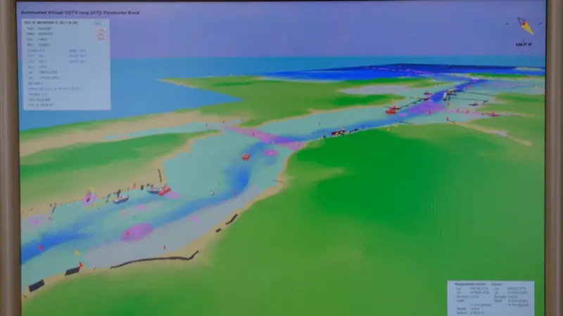 The C-Vu technology displays radar and AIS data in a 3D format