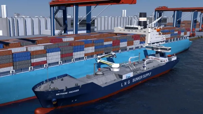 Artist impression of LNG bunkering Photo: TGE