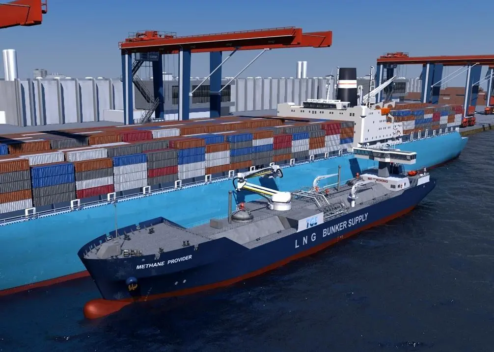 Artist impression of LNG bunkering Photo: TGE