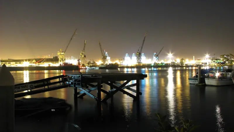 Good port lighting aids productivity, which in turn aids local businesses. Credit: Abhijit Patil