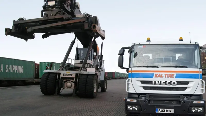 Too many ports still use normal highway pattern truck radial tyres when they should be using industrial radial tyres