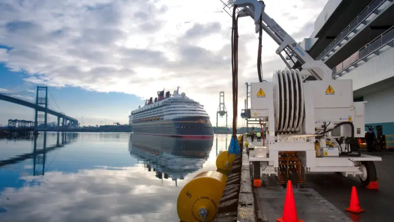Cold ironing solutions can be a huge drain on electrical supply. Credit: Port of Los Angeles