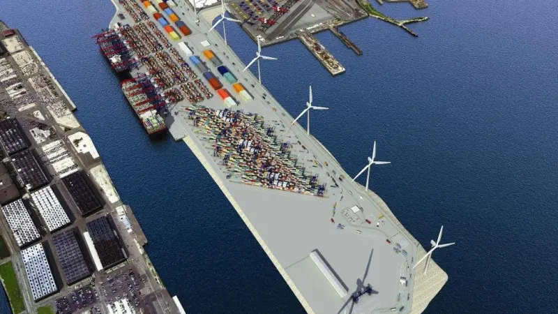 The expansion project for Global Terminal Port Jersey at Bayonne