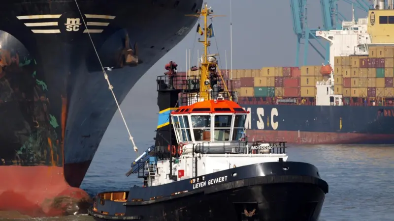 Is an IPO or a direct sale in the offing for the Swiss shipping line's terminal assets? Credit: Alf van Beem