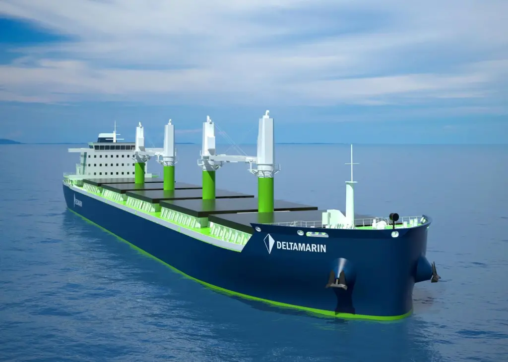 Bdelta37 vessels will be equipped with VFD versions of MacGregor bulk handling cranes. Photo: Deltamarin