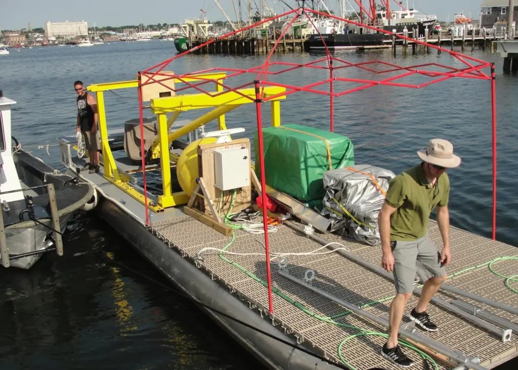 The NREL use a tidal barge to test equipment