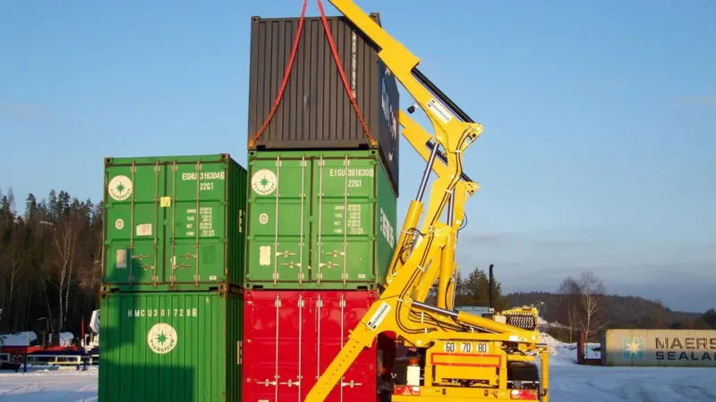 A sidelifter is useful where containers have to be moved longer distances within or outside the port perimeter