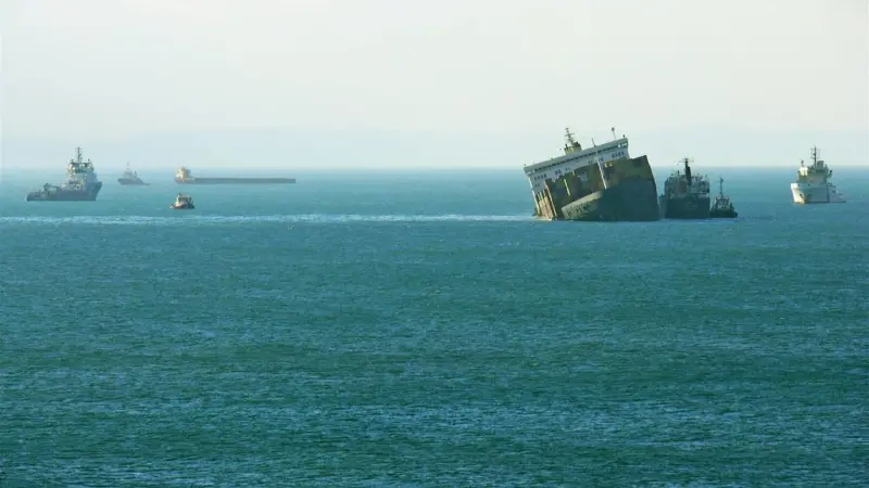One accident report for the MSC Napoli concluded that had the cargo been well secured, it would have presented no greater danger to the ship than if the containers were properly declared. Credit: Gary Tanner