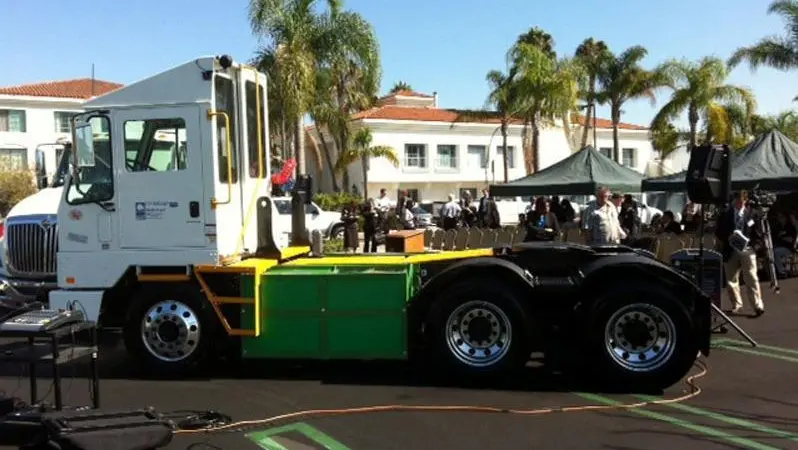 TransPower's electric vehicle prototype on show at the PortTechExpo. Photo: Flux Power Holdings Inc