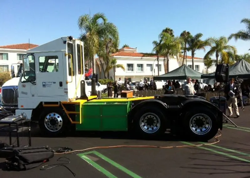 TransPower's electric vehicle prototype on show at the PortTechExpo. Photo: Flux Power Holdings Inc