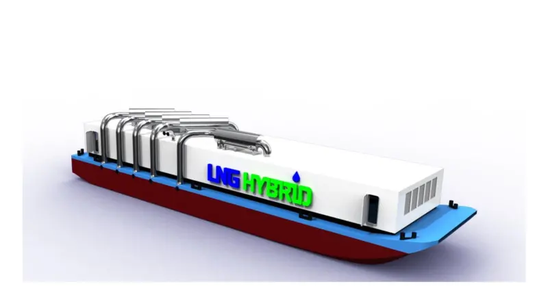 The LNG Hybrid Barge will significantly reduce particle emissions from cruise ships during port visits