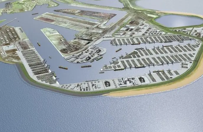 A cut in budget could mean less TEN-T grants to projects like the Rotterdam World Gateway (RWG) Photo: Port of Rotterdam, Massvlakte 2 project