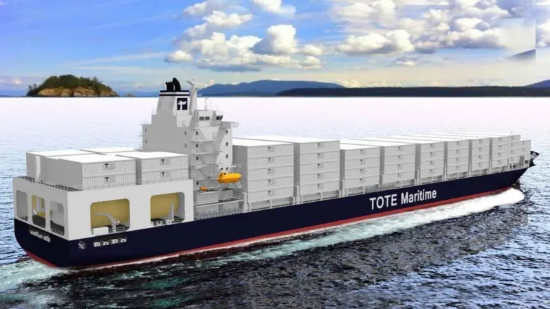 TOTE’s dual-fuel container ships will have MAN ME-GI power