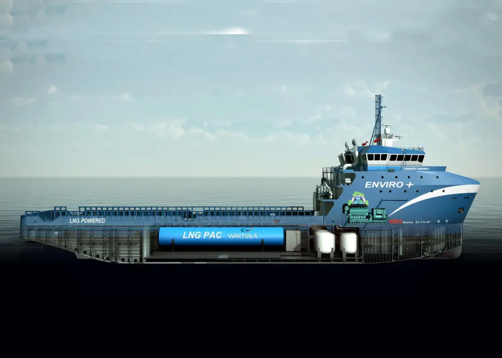 A fifth Wärtsilä LNG package for Harvey Gulf, this example in an STX-design PSV