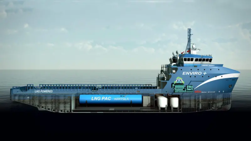 A fifth Wärtsilä LNG package for Harvey Gulf, this example in an STX-design PSV
