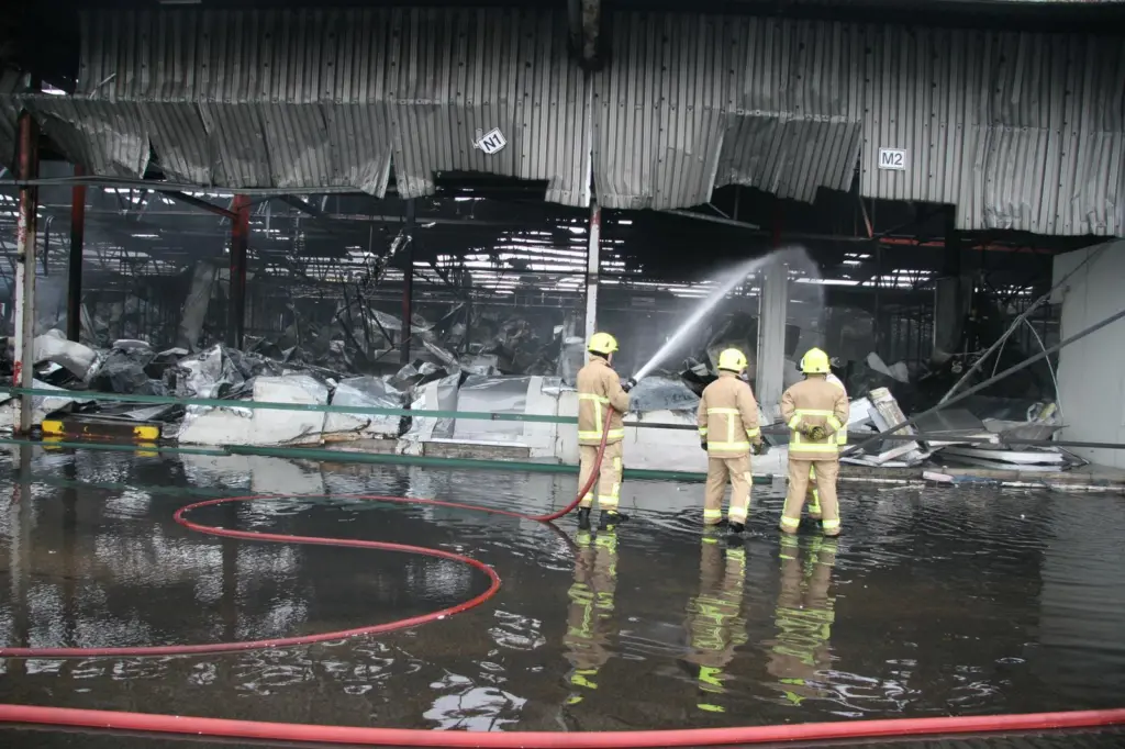 Sheerness fire - the former reefer store was destroyed