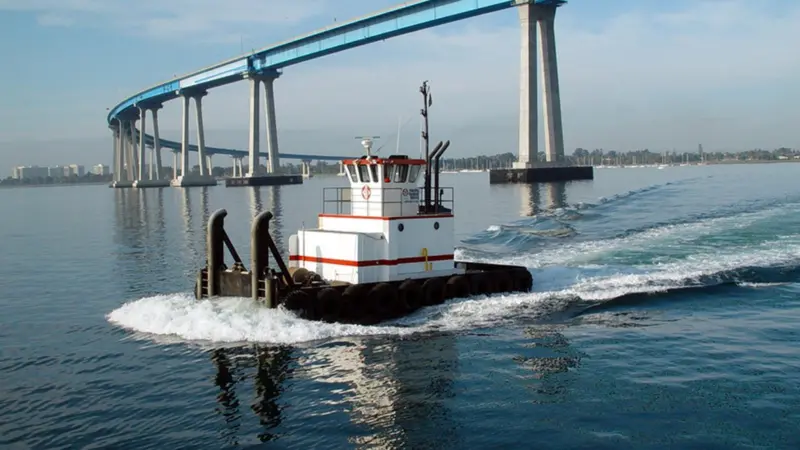 The company has successfully coverted its fleet of 20 vessels to run on shore power. Photo: Pacific Tugboat Services