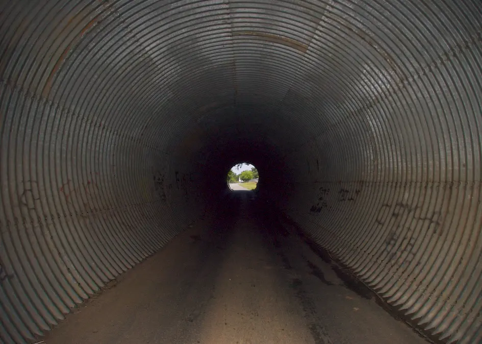 Little light at the end of this tunnel. Credit: Nik Pawlak