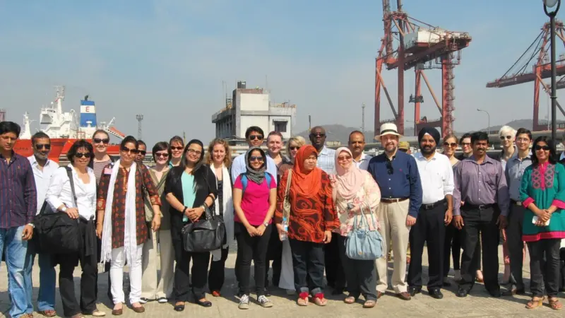 The 110 delegates were treated to a port visit around JN Port