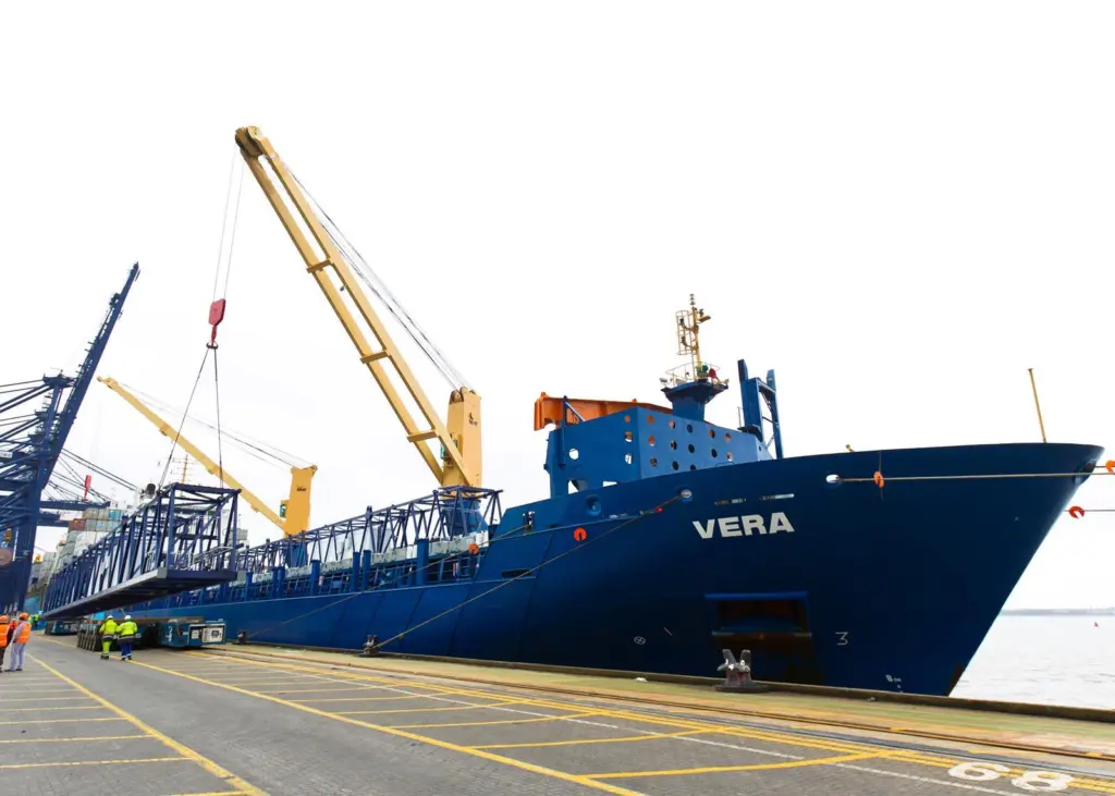 The Liebherr cranes will span the new nine track rail terminal at the Port of Felixstowe