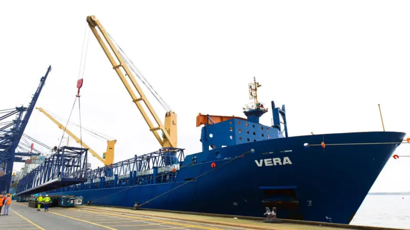 The Liebherr cranes will span the new nine track rail terminal at the Port of Felixstowe