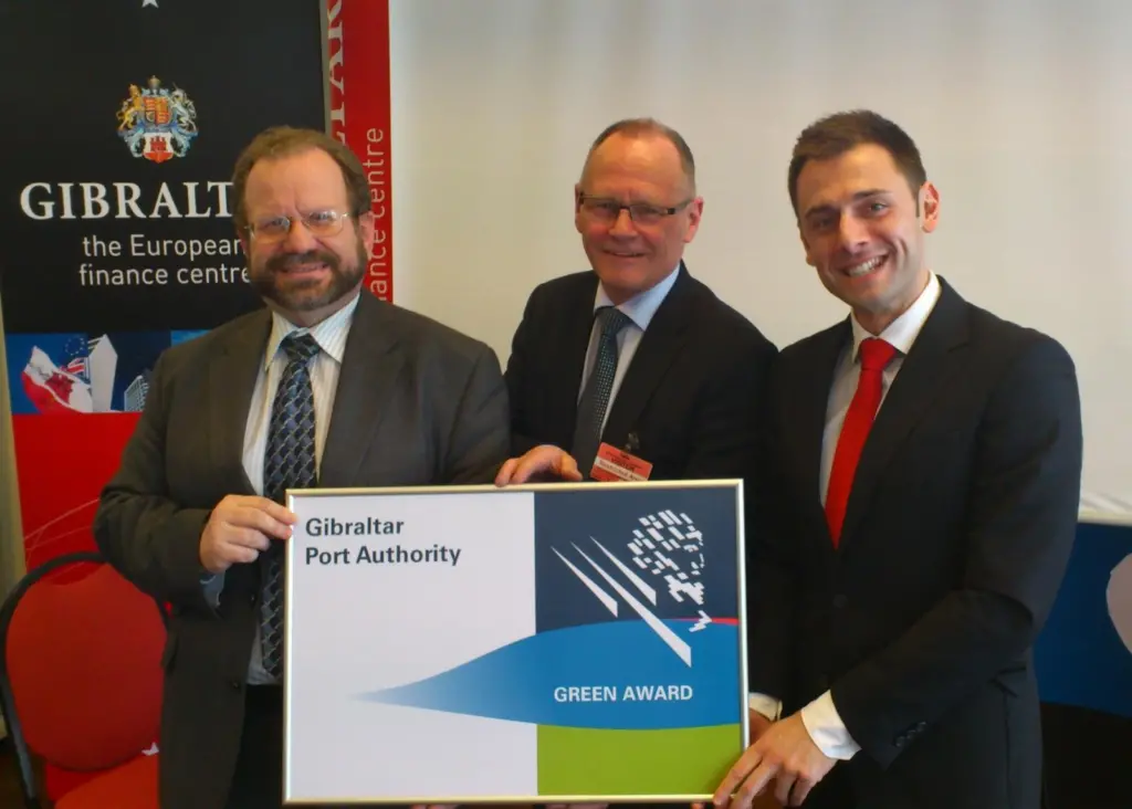 Mr Jan Fransen, Green Award’s managing director presented the Green Award to Gibraltan Minister, Neil Costa, on 27 March 2013