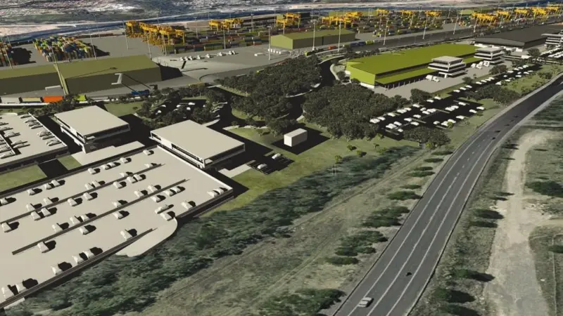The concept design for the new Moorebank terminal