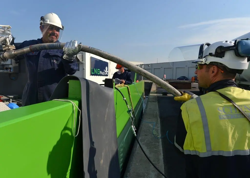'Greenstream' is the second LNG barge to bunker and refuel at Antwerp Photo: Antwerp Port Authority