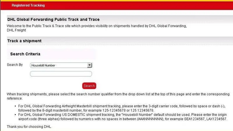 Customers can see the carbon footprint of their shipments within DHL's Public Tracking. Photo: DHL Global Forwarding, Freight