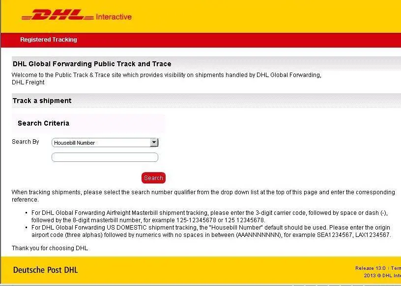 Customers can see the carbon footprint of their shipments within DHL's Public Tracking. Photo: DHL Global Forwarding, Freight