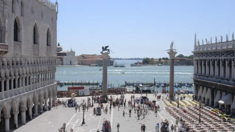 Cruise ship traffic in the Venice lagoon near Piazza San Marco will be banned. Photo: Janmad