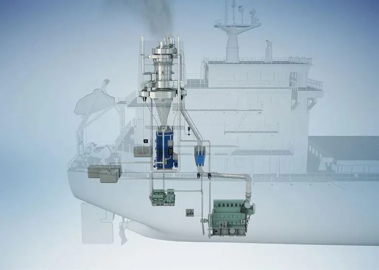 Clean Marine's EGCS unit is based on Advanced Vortex Chamber technology