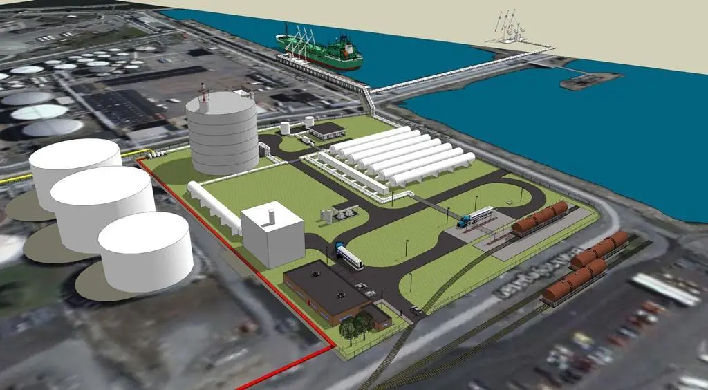 One of the primary aims of the LNG Terminal is to meet the stricter EU sulphur emission requirements that will be imposed on shipping Photo: Swedegas/Vopak