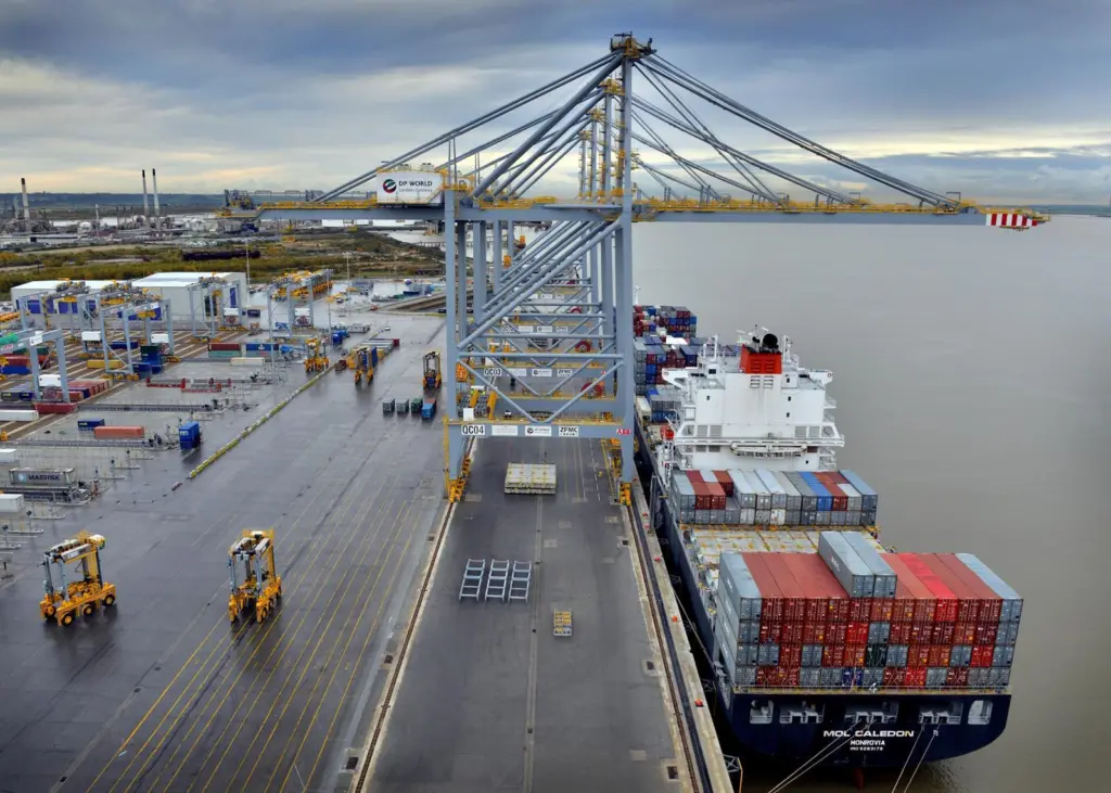 The MOL containership was the first scheduled caller