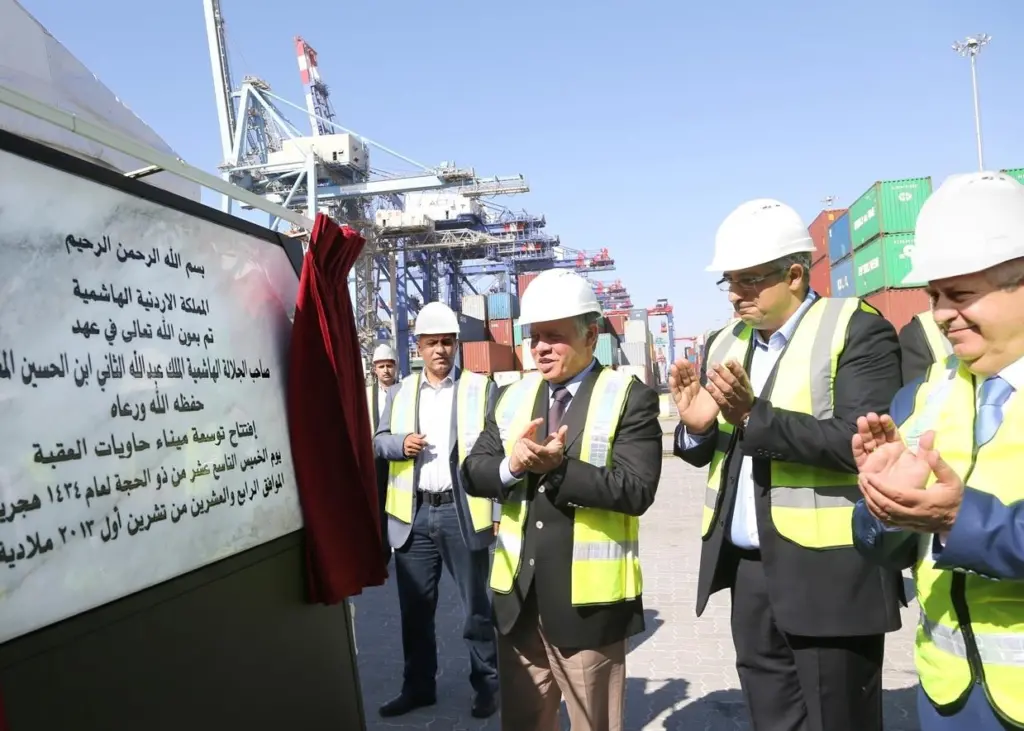 The King of Jordan, Abdullah II, opened the new berth expansion, doubling the capacity of Jordan’s main port