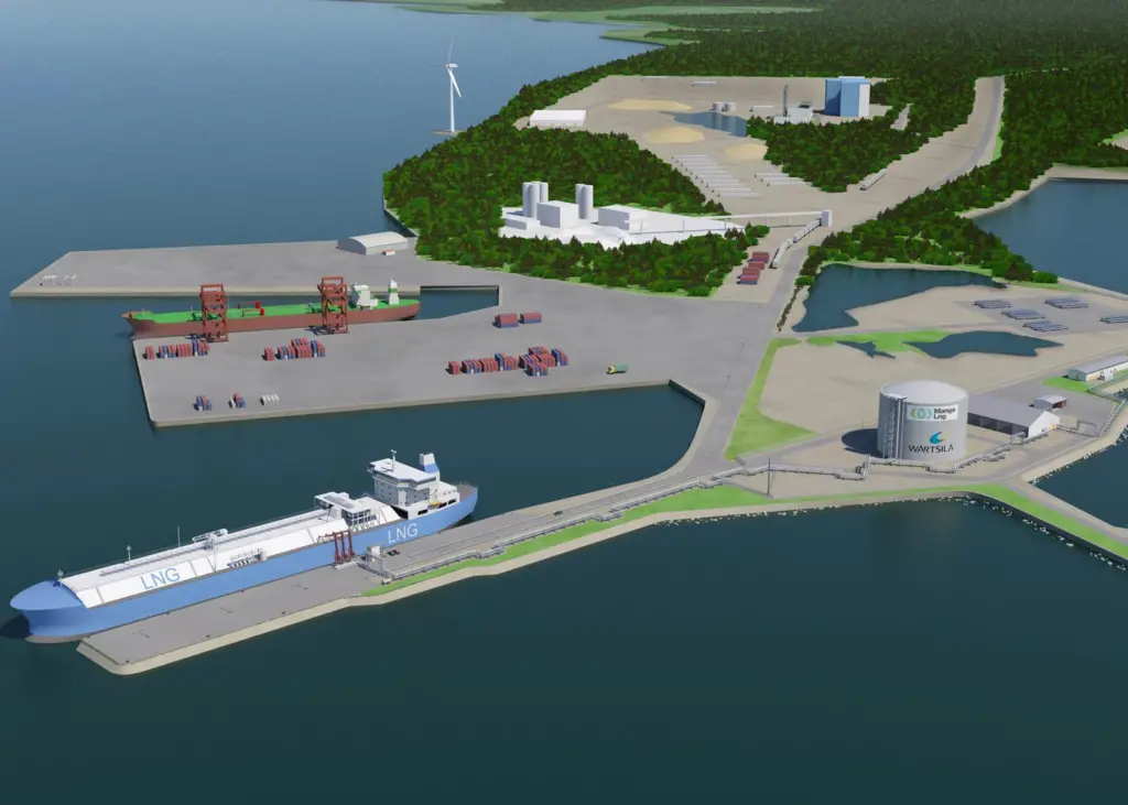 Impression of the Tornio Manga LNG receiving terminal