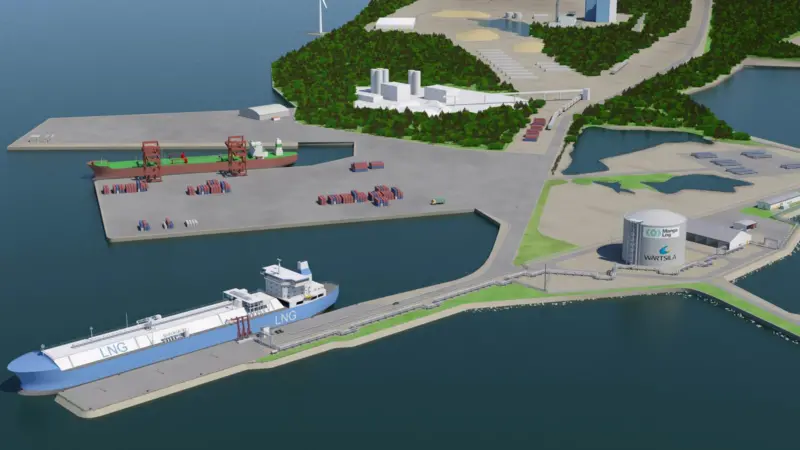 Impression of the Tornio Manga LNG receiving terminal