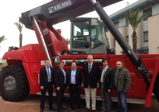 Kalmar's prototype of a new dual fuel diesel and LNG powered reachstacker was demoed at the Port of Livorno