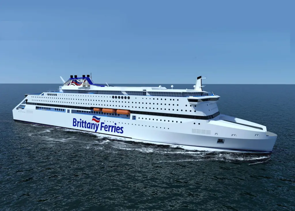 Impression of Brittany Ferries’ new LNG-fuelled flagship, ordered from STX France St Nazaire